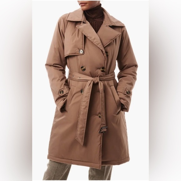 Bernardo Jackets & Blazers - Bernardo Tan Belted Trench Coat New NWT